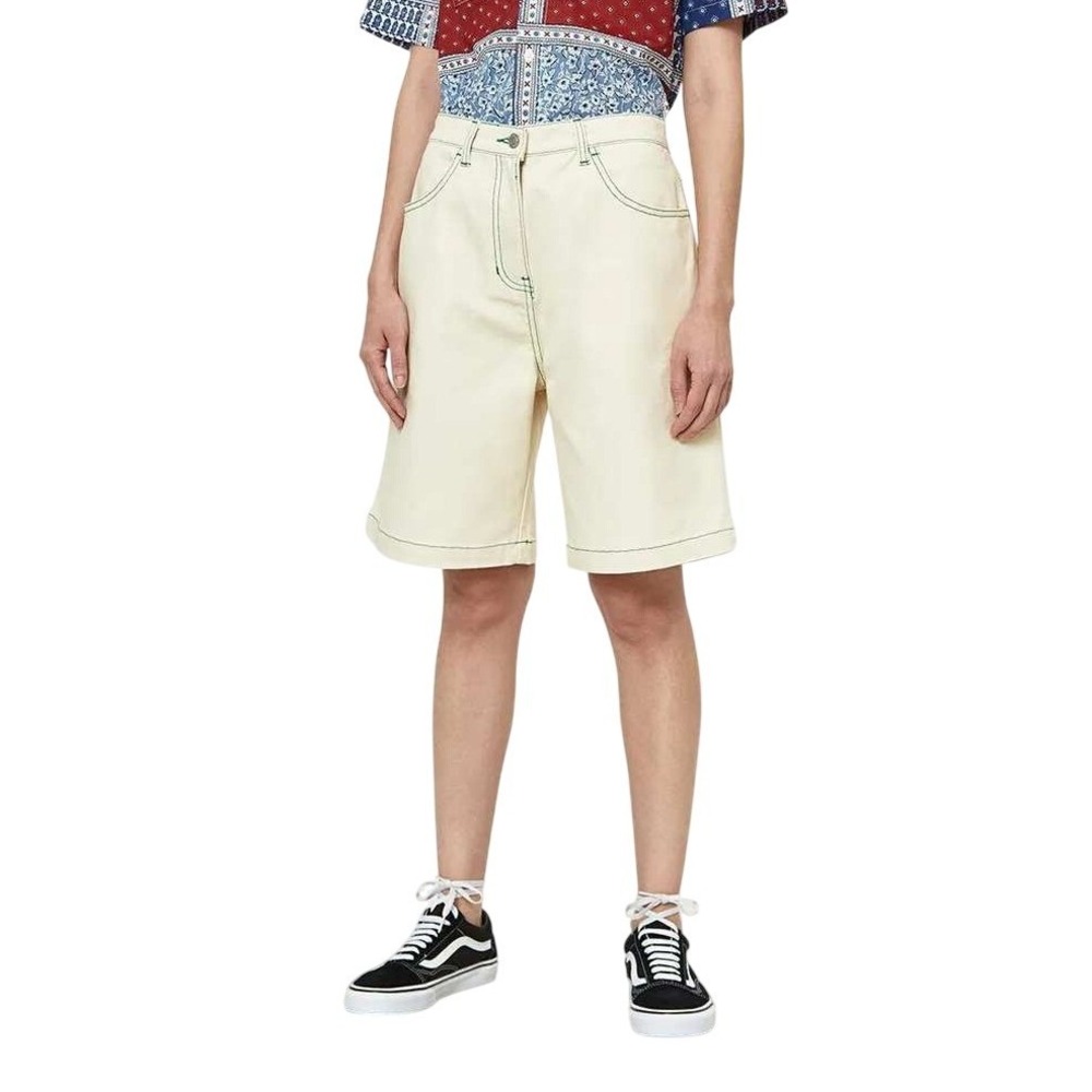 Stussy Womens Wyatt Shorts Size 3 Knee Length Baggy Festival Jorts Streetwear